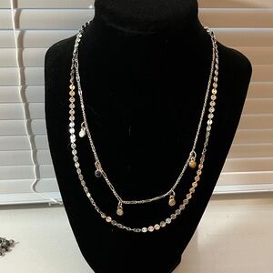 Alex and Ani Silver Charm Layered Necklace